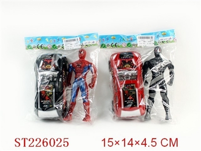 FRICTION CAR WITH SPIDERMAN (ASSORT 2 STYTLES) - ST226025