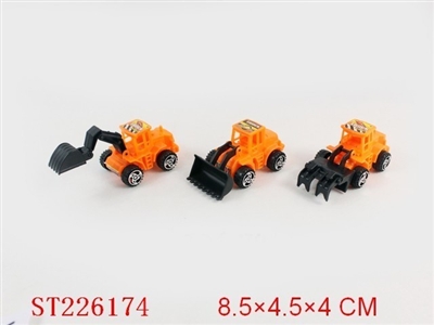 PULL-BACK TRUCK (3PCS 2 COLORS 6 STYLES ASSORTED) - ST226174