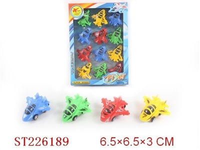 PULL-BACK PLANE(12PCS 3 STYLES 4 COLORS ASSORTED) - ST226189