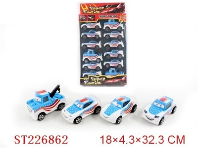 PULL-BACK STORY CAR(4STYLES MIXED) - ST226862