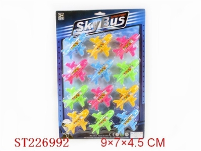 PULL-BACK PLANE(12PCS 4 COLORS ASSORTED) - ST226992