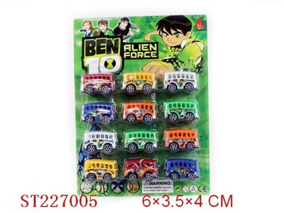 PULL-BACK BEN10 CAR(4 STYLES ASSORTED) - ST227005