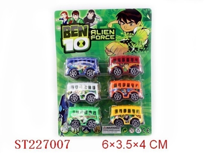 BEN10 PULL-BACK CAR(6PCS 4 STYLES ASSORTED) - ST227007