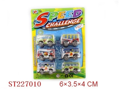 PULL-BACK CAR(6PCS 4 STYLES ASSORTED) - ST227010