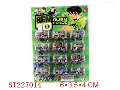 BEN10 PULL-BACK CAR(12PCS 4 STYLES ASSORTED) - ST227014