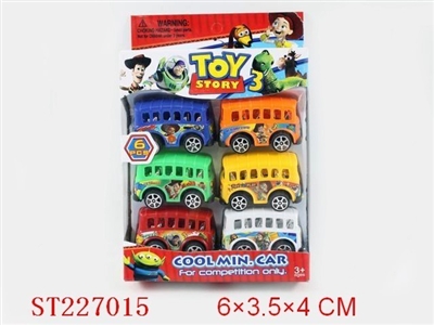 PULL-BACK CAR(6PCS 4 STYLES ASSORTED) - ST227015