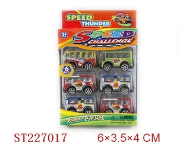 PULL-BACK CAR(6PCS 4 STYLES ASSORTED) - ST227017