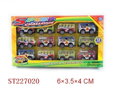 PULL-BACK CAR(12PCS 4 STYLES ASSORTED) - ST227020