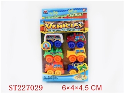 PULL-BACK CAR(6PCS) - ST227029