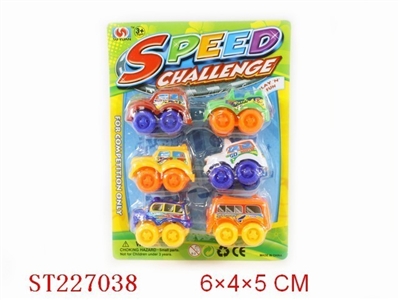 PULL-BACK CAR(6PCS 6 STYLES ASSORTED) - ST227038