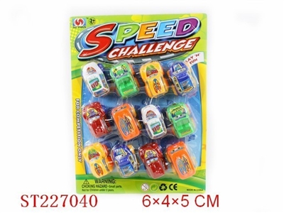 PULL-BACK CAR(12PCS 6 STYLES ASSORTED) - ST227040