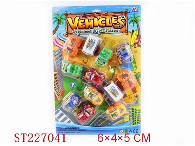 PULL-BACK CAR(12PCS 6 STYLES ASSORTED) - ST227041