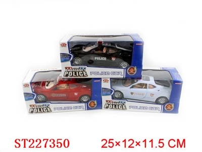 B/O POLICE CAR WITH OPEN DOOR (RED BLACK WHITE) - ST227350