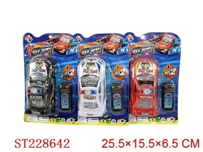 W/C POLICE CAR (RED,WHITE,BLACK,3 COLOR ASSORTED) - ST228642
