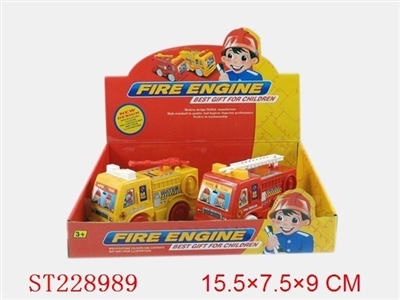 PULL-LINE FIRE CAR(YELLOW、RED 2 COLOR ASSORTED) - ST228989
