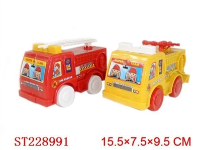 PULL-LINE FIRE CAR(YELLOW、RED 2 COLOR ASSORTED) - ST228991