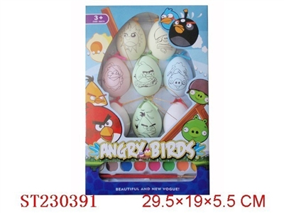 ANGER BIRDS EGG-SHELL PAINTING - ST230391