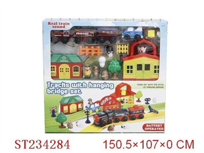 B/O TRACKS WITH HANGING BRIDGE SET WITH MUSIC & LIGHT - ST234284