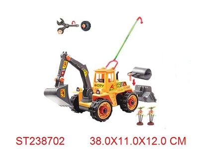 二款拆装惯性佛手(挖土/压路)工程车(2树) - ST238702