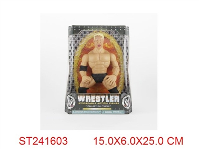 WWE25公分塑胶摔角斗士人偶（四款混装） - ST241603