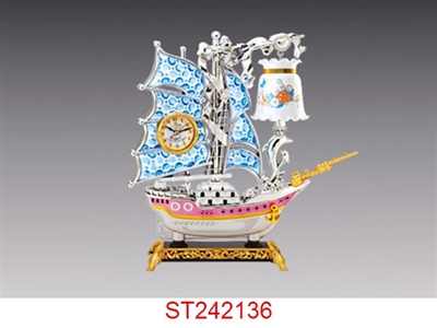 帆船台灯钟 - ST242136