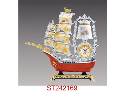帆船台灯钟 - ST242169