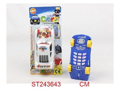 CARTOON POLICE CAR LABEL CAR STRAIGHT MOBILE - ST243643