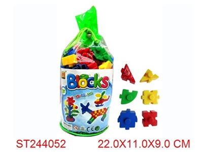 12cm拉绳袋积木85pcs - ST244052