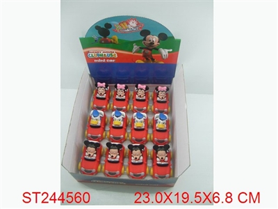 MICKEY FREE WHEEL CAR WITH LIGHT&MUSIC,3ASSTD - ST244560