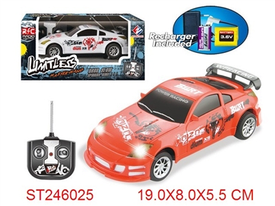 1:24 R/C CAR WITH LIGHT(INCLUDED BATTERY) - ST246025