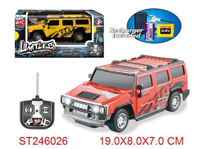 1:24 R/C CAR WITH LIGHT(INCLUDED BATTERY) - ST246026