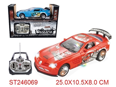 1:18 R/C CAR WITH LIGHT&MUSIC(NOT INCLUDED BATTERY) - ST246069