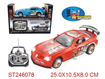 1:18 R/C CAR WITH LIGHT&MUSIC(INCLUDED BATTERY) - ST246078