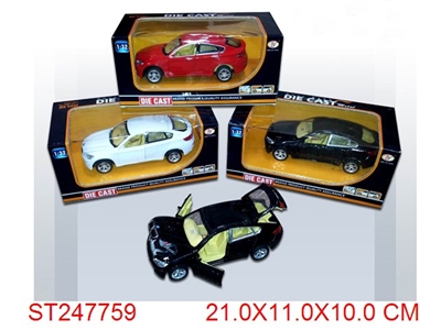 正版授权X6M 1:32合金回力车（带灯光音乐/黑红白3色） - ST247759