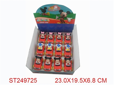 MICKEY FREE WHEEL CAR WITH LIGHT&MUSIC,3ASSTD - ST249725