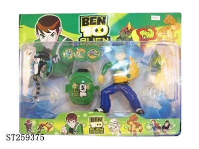 6寸BEN10带IC带灯+4寸怪兽2个+发射器+圆牌+横卡3款 - ST259375