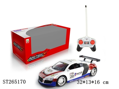 1：18四通遥控仿真车带前后灯（赛车）灰，白 - ST265170
