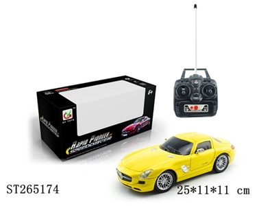 1：28四通带前灯遥控车（奔驰）黄 - ST265174
