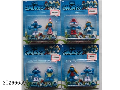 2 INCH SMURFS 2PCS(4K) - ST266659