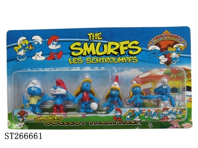 2 INCH SMURFS 6PCS - ST266661