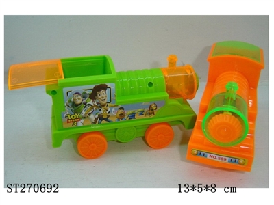 PULL BACK TRAIN WITH TOY STORY PICTURE CANDY TOY - ST270692