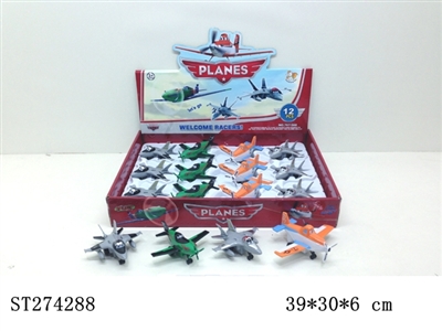 HIGH SPEED PULL-BACK PLANE (MIXED 4 KINDS, 12PCS/BOX) - ST274288