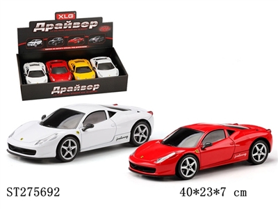 1:24法拉利合金模型车带回力 灯光音乐（有包电）4pcs  - ST275692
