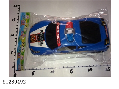 实色喷窗惯性警车 红蓝混装 - ST280492