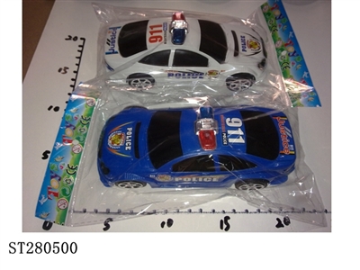 实色喷窗惯性警车 蓝白混装 - ST280500