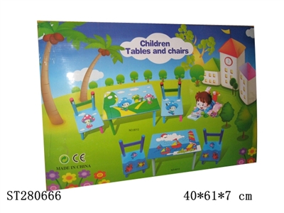 WOODEN STUDY TABLES AND CHAIRS - ST280666