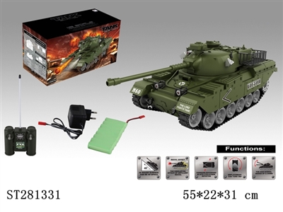 18通1:18美国M60打弹坦克带灯光音乐 - ST281331