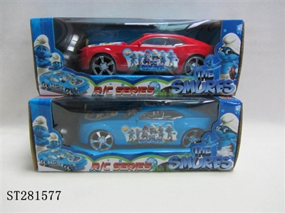 1:24蓝精灵二通遥控车 白/蓝二色混装 - ST281577