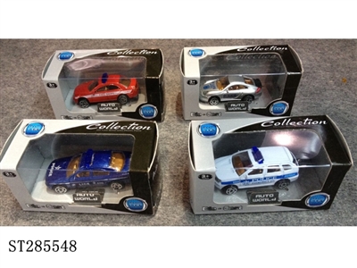 DIE CAST SMALL POLICE CAR (MIXED 4 KINDS) - ST285548