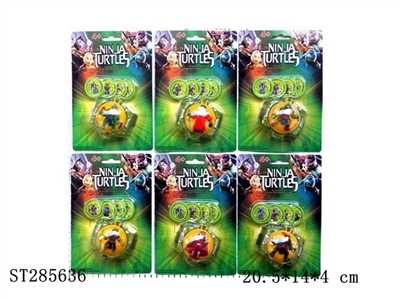 NINJA TURTLE WATCH WITH LAUNCH FUNCTION + 4PCS OF LAUNCH COINS - ST285636